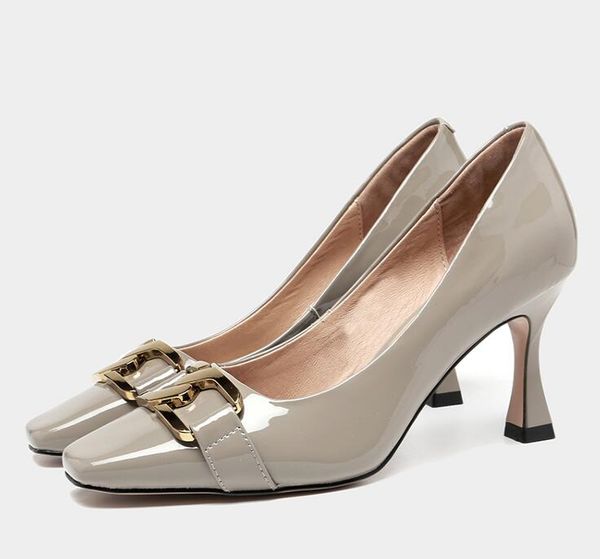 luxury women high heel shoes patent leather sequined buckle stiletto 7.5 cm shallow mouth slip-on quare toe lady party single shoes high-qua, Black
luxury women high heel shoes patent leather sequined buckle stiletto 7.5 cm shallow mouth slip-on quare toe lady party single shoes high-qua, Black