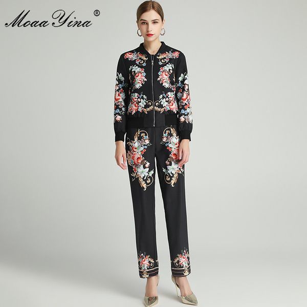 fashion designer set spring women's long sleeve zipper jacket +floral-print trousers keep warm two-piece set 210524, White
fashion designer set spring women's long sleeve zipper jacket +floral-print trousers keep warm two-piece set 210524, White