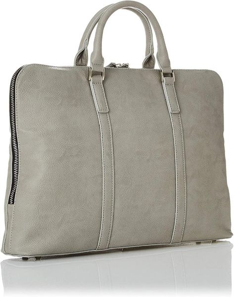 briefcases business bag a4 self contained leather handbag grey