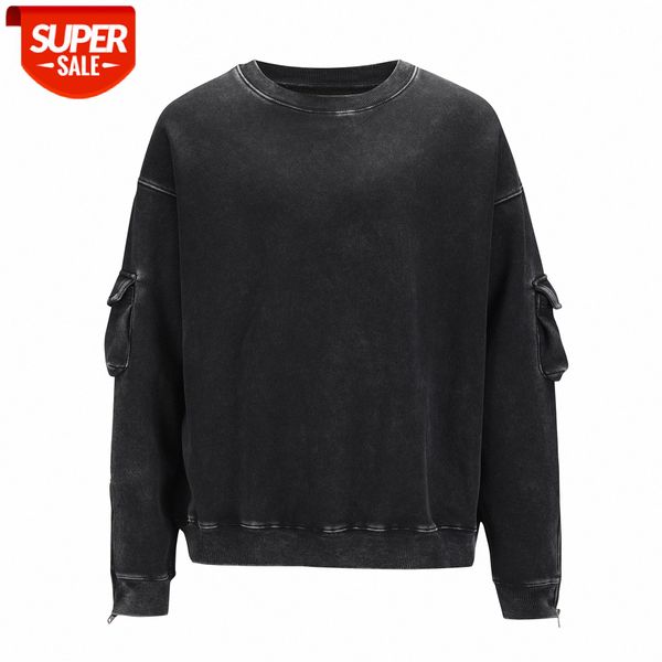 street fan can pocket ma1 sleeves wash water to make the old round neck plus velvet sweater hip-hop simple pullover #1n3o, Black
street fan can pocket ma1 sleeves wash water to make the old round neck plus velvet sweater hip-hop simple pullover #1n3o, Black