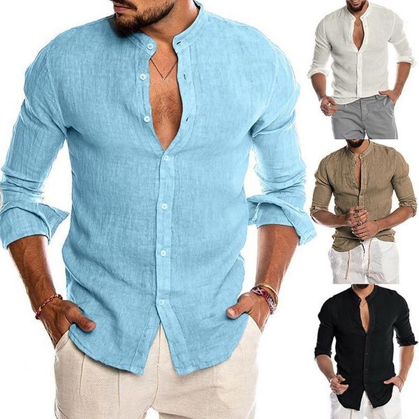 men's casual shirts 2021 blouse cotton linen shirt loose long sleeve tee spring autumn summer handsome men, White;black
men's casual shirts 2021 blouse cotton linen shirt loose long sleeve tee spring autumn summer handsome men, White;black