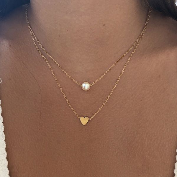bohemia simple fashion pendant necklaces imitation pearl love heart double layer clavicle chain necklace accessories female jewelry, Silver
bohemia simple fashion pendant necklaces imitation pearl love heart double layer clavicle chain necklace accessories female jewelry, Silver
