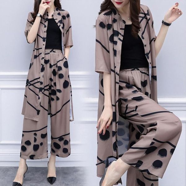 polka dot chiffon cardigan and womens pants wide leg sets two piece short sleeve single breasted loose suit, White
polka dot chiffon cardigan and womens pants wide leg sets two piece short sleeve single breasted loose suit, White