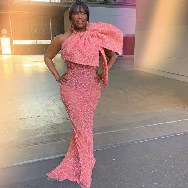 party dresses pink sequin big bow dress prom mermaid formal banquet evening plus size customization, White;black
party dresses pink sequin big bow dress prom mermaid formal banquet evening plus size customization, White;black