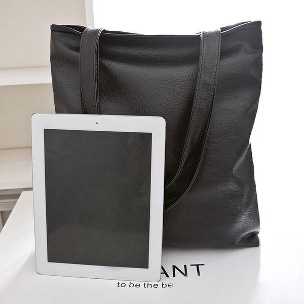 large capacity tote bag women'scasual leather shoulder tassel bags storage