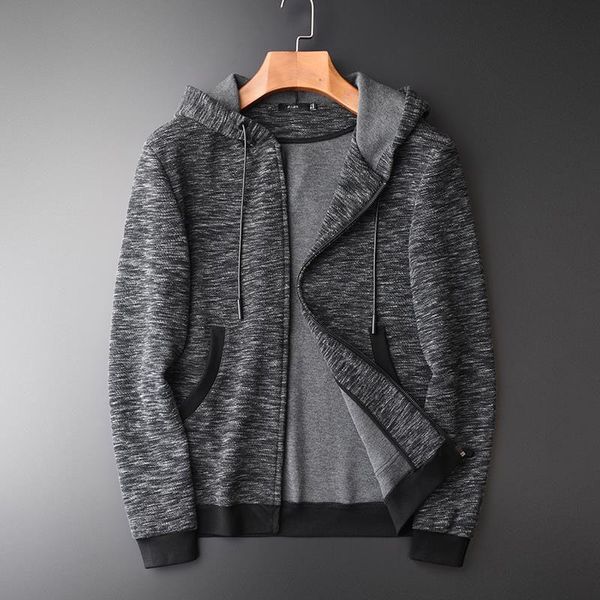 men's jackets fashion soft texture knitted yarn fabric hooded jacket slim fitting spring cardigan top, Black;brown
men's jackets fashion soft texture knitted yarn fabric hooded jacket slim fitting spring cardigan top, Black;brown