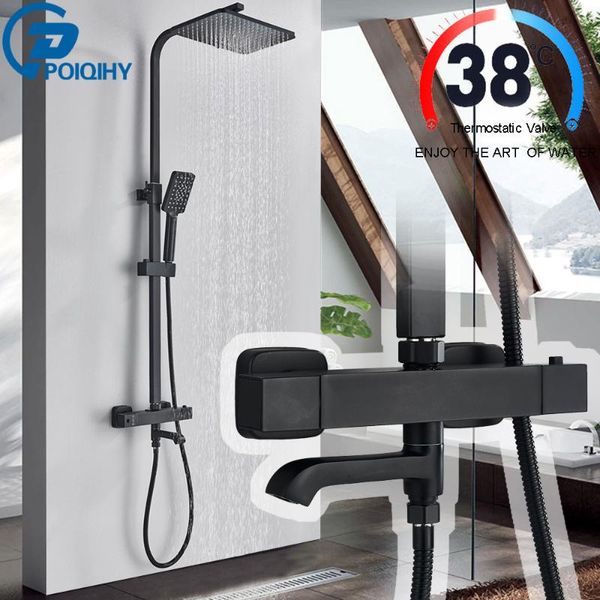 bathroom shower sets poiqihy matte black thermostatic set mixer with thermostat faucets and
bathroom shower sets poiqihy matte black thermostatic set mixer with thermostat faucets and