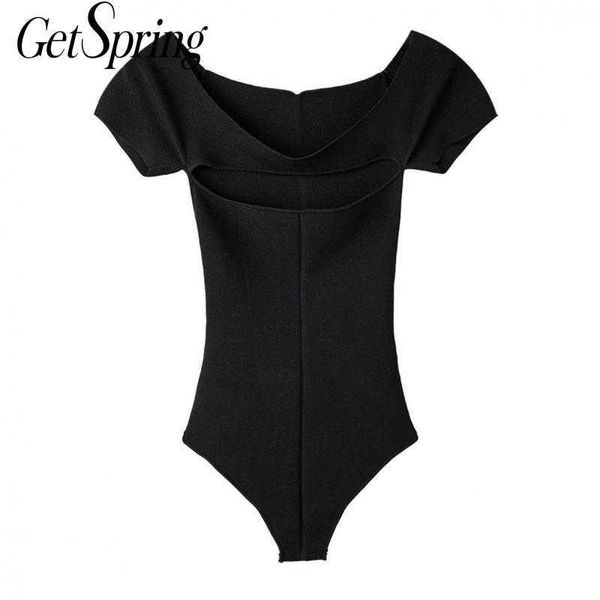 getspring women jumpsuit black white summer romper short hollow out sleeve fashion 210601
getspring women jumpsuit black white summer romper short hollow out sleeve fashion 210601