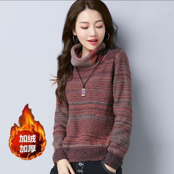 women's sweaters plus velvet thick sweater women autumn and winter loose large size pullover turtleneck pile collar, White;black
women's sweaters plus velvet thick sweater women autumn and winter loose large size pullover turtleneck pile collar, White;black