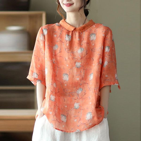 women's blouses & shirts johnature women casual turn-down collar short sleeve button clothes 2021 summer print floral vintage loose blo, White
women's blouses & shirts johnature women casual turn-down collar short sleeve button clothes 2021 summer print floral vintage loose blo, White