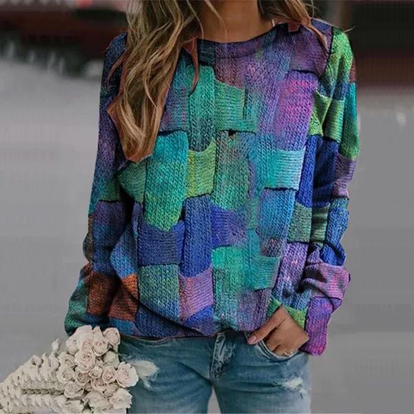 women's hoodies & sweatshirts autumn winter color print long sleeve women pullover colorful pattern printed sweatshirt retro o neck, Black
women's hoodies & sweatshirts autumn winter color print long sleeve women pullover colorful pattern printed sweatshirt retro o neck, Black