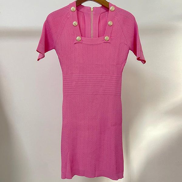 casual dresses high street est 2021 runway designer fashion women's short sleeve square collar lion buttons knitted dress, Black;gray
casual dresses high street est 2021 runway designer fashion women's short sleeve square collar lion buttons knitted dress, Black;gray