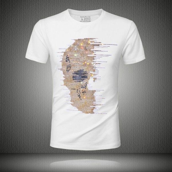 skull rhinestones t shirts men summer clothes short sleeve man streetwear o neck men's casual, White;black
skull rhinestones t shirts men summer clothes short sleeve man streetwear o neck men's casual, White;black