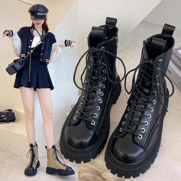 boots 2021 white snow women thick bottom lace up platform female winter shoes, Black
boots 2021 white snow women thick bottom lace up platform female winter shoes, Black