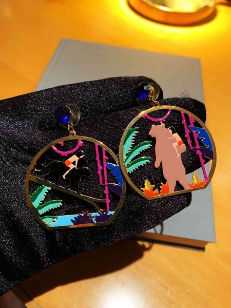 stud earrings d family fairy tale compass bear caibao with s925 silver ear nails, Golden;silver
stud earrings d family fairy tale compass bear caibao with s925 silver ear nails, Golden;silver