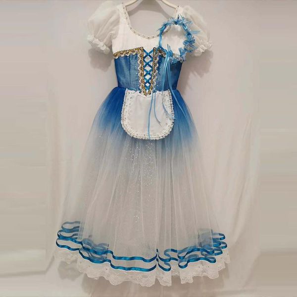 professional girls long ballet performance wear dress blue romantic tutu stage, Black;red
professional girls long ballet performance wear dress blue romantic tutu stage, Black;red