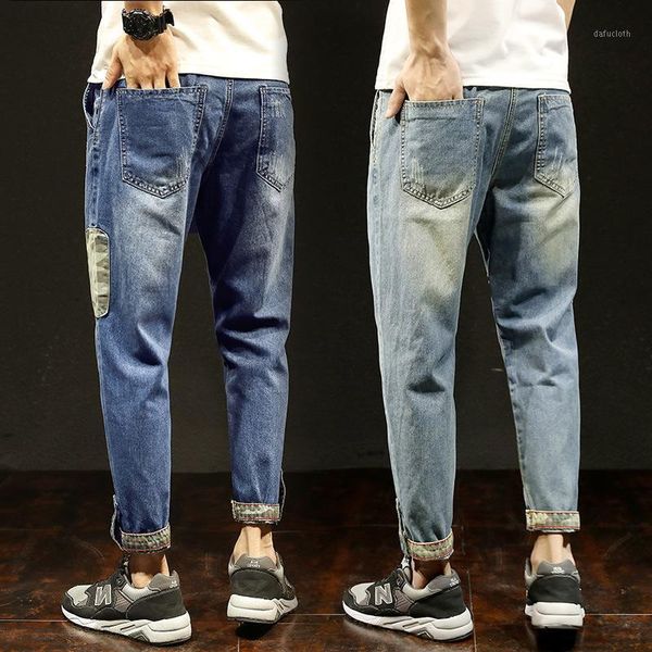 men's jeans summer thin 2021 fashion camoflage patchwork denim cropped trendy brand loose large size harem, Blue
men's jeans summer thin 2021 fashion camoflage patchwork denim cropped trendy brand loose large size harem, Blue