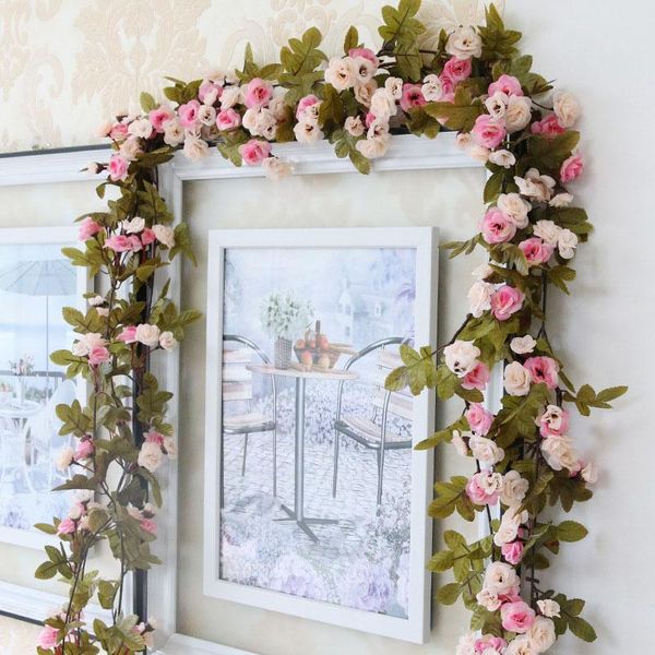 230cm artificial vine flowers silk roses fake with plastic green leaves wedding wall hanging garland decoration decorative & wreaths
230cm artificial vine flowers silk roses fake with plastic green leaves wedding wall hanging garland decoration decorative & wreaths