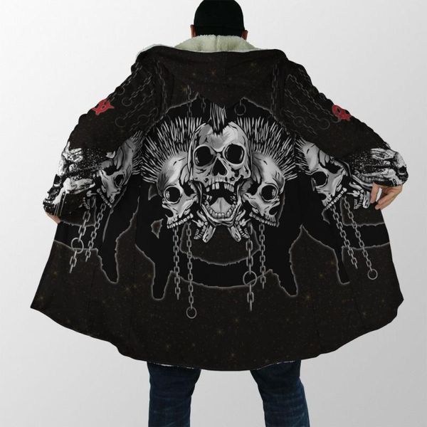 men's wool & blends hooded cloak punk skulls for men 3d all over printed winter warm x-long coat mens flannel outwear drop, Black
men's wool & blends hooded cloak punk skulls for men 3d all over printed winter warm x-long coat mens flannel outwear drop, Black