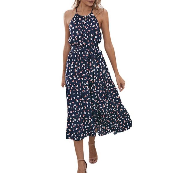 casual dresses women summer sleeveless dress, adults tie-up long dot print round neck, Black;gray
casual dresses women summer sleeveless dress, adults tie-up long dot print round neck, Black;gray