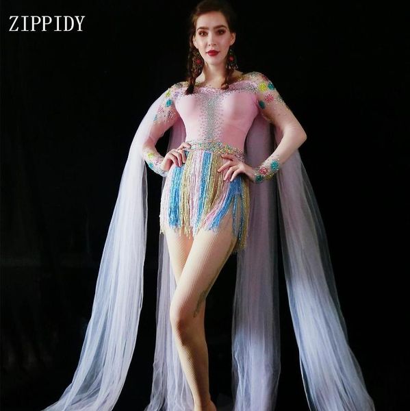 colorful tassel rhinestones mesh bodysuit prom stage female singer show costume evening dance celebrate clothes wear, Black;red
colorful tassel rhinestones mesh bodysuit prom stage female singer show costume evening dance celebrate clothes wear, Black;red
