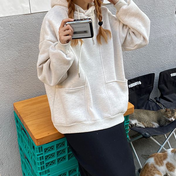 4 colors autumn and winter preppy style soild color thicking hoodies womens sweatshirts and pullovers (f4170) 210423, Black
4 colors autumn and winter preppy style soild color thicking hoodies womens sweatshirts and pullovers (f4170) 210423, Black