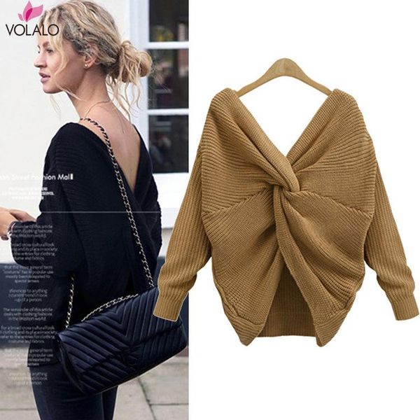 women's sweaters 2021 autumn spring women open back long sleeve v-neck lovely pullovers knitted loose lady girls, White;black
women's sweaters 2021 autumn spring women open back long sleeve v-neck lovely pullovers knitted loose lady girls, White;black