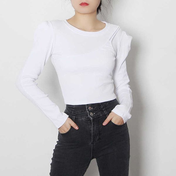 spring o-neck slim bodycon solid women tee shirt long sleeve casual design fashion female korean all-match 13a145 210525, White
spring o-neck slim bodycon solid women tee shirt long sleeve casual design fashion female korean all-match 13a145 210525, White