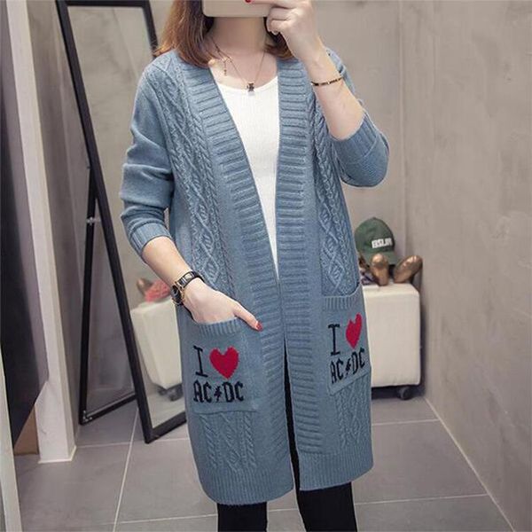 women's knits & tees cardigan sweater female loose jacquard knitting pocket coat, White
women's knits & tees cardigan sweater female loose jacquard knitting pocket coat, White