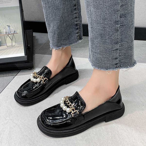 fashion single shoes women's fall 2021 new metal chain low-heel pearl casual flat shoes women's simple wild trend women's sho, Black
fashion single shoes women's fall 2021 new metal chain low-heel pearl casual flat shoes women's simple wild trend women's sho, Black