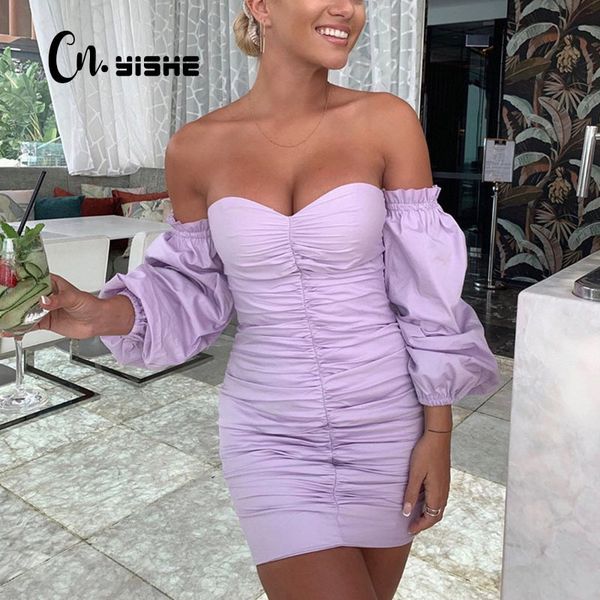 cnyishe sweet off shoulder strapless bodycon dress women fashion slash neck lantern sleeve ruched dresses female streetwear 210419, Black;gray
cnyishe sweet off shoulder strapless bodycon dress women fashion slash neck lantern sleeve ruched dresses female streetwear 210419, Black;gray