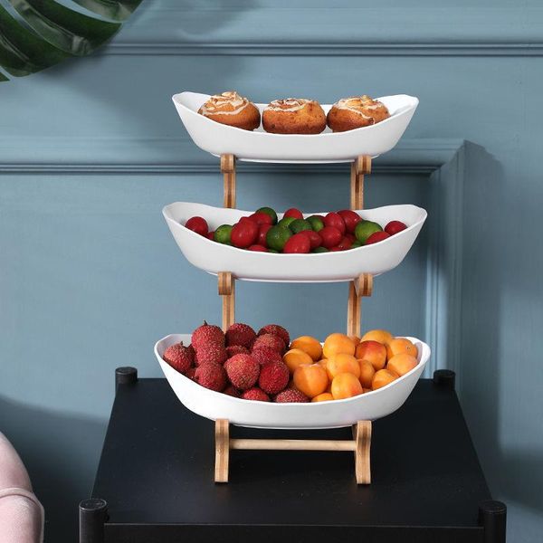 dishes & plates high-quality three-layer plastic fruit tray coffee table storage dry european-style snack basket home front desk
dishes & plates high-quality three-layer plastic fruit tray coffee table storage dry european-style snack basket home front desk