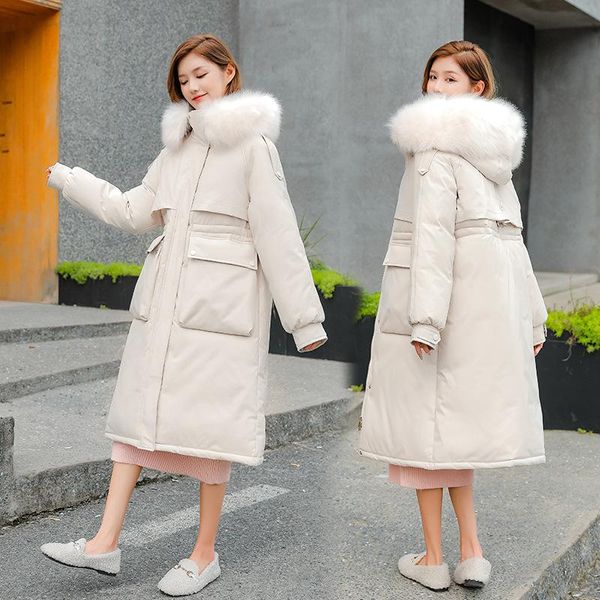 women's down & parkas casual waist cotton-padded jacket women winter fashion loose coat long hooded fur collar, Black
women's down & parkas casual waist cotton-padded jacket women winter fashion loose coat long hooded fur collar, Black