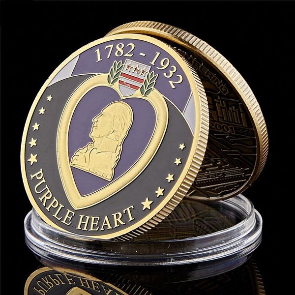 souvenir coin collectible 1782-1932 usa purple heart medal for the military merits gold plated challenge commemorative coins
souvenir coin collectible 1782-1932 usa purple heart medal for the military merits gold plated challenge commemorative coins