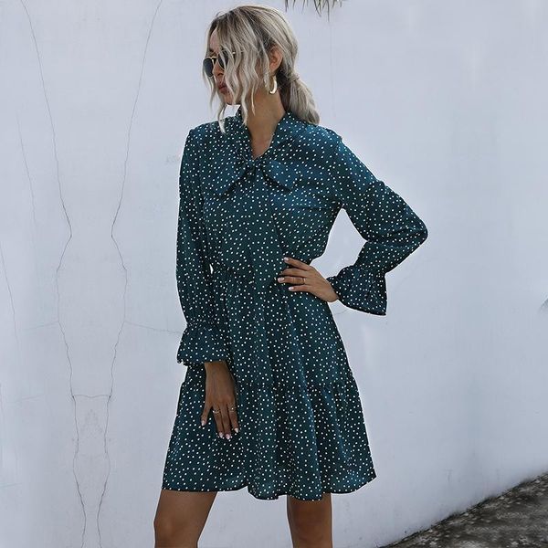casual dresses women vintage dot printed dress butterfly collar long sleeve ruffle autumn elegant a line 2021 fashion, Black;gray
casual dresses women vintage dot printed dress butterfly collar long sleeve ruffle autumn elegant a line 2021 fashion, Black;gray