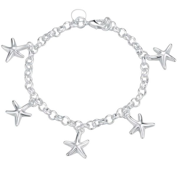 link, chain classical style fashion starfish bracelet women jewelry silver ab124, Black
link, chain classical style fashion starfish bracelet women jewelry silver ab124, Black