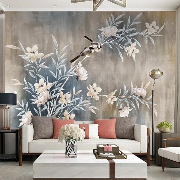 custom po mural self adhesive wallpaper vintage art flower birds painting living room bedroom study home decor waterproof wallpapers
custom po mural self adhesive wallpaper vintage art flower birds painting living room bedroom study home decor waterproof wallpapers