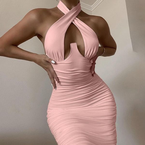 casual dresses ladies fashion tight pleated dress summer cross halter neck off shoulder cut out backless ruched vestidos women party cl, Black;gray
casual dresses ladies fashion tight pleated dress summer cross halter neck off shoulder cut out backless ruched vestidos women party cl, Black;gray