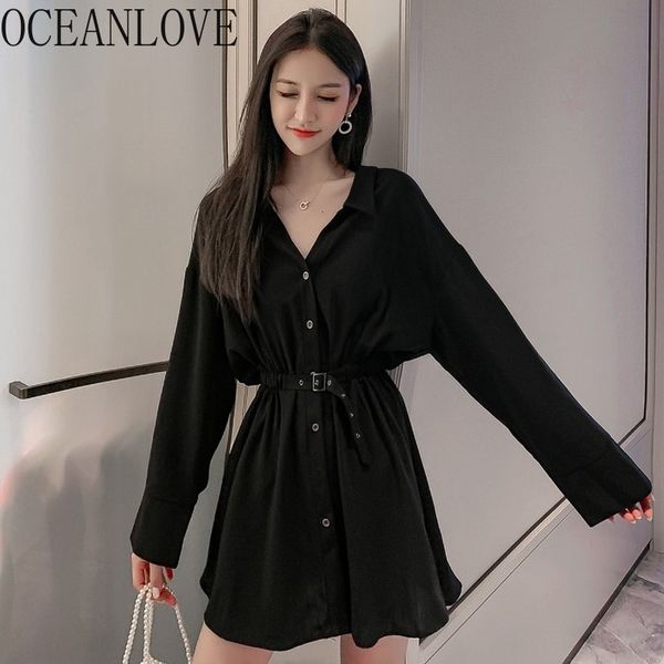 black long sleeve women dress high waist solid vintage casual spring vestidos button all match mini dresses 14803 210415, Black;gray
black long sleeve women dress high waist solid vintage casual spring vestidos button all match mini dresses 14803 210415, Black;gray