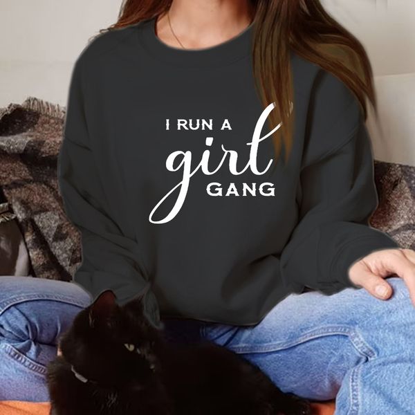 2021 autumn fashion round neck girl letter printed casual long sleeve sweater, Black
2021 autumn fashion round neck girl letter printed casual long sleeve sweater, Black