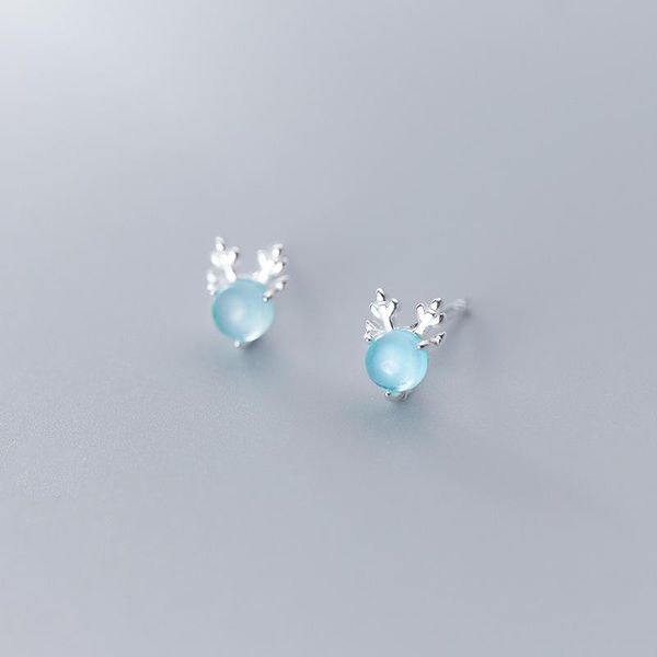 100% 925 sterling silver sweet cute elk blue synthetic crystal inlay stud earrings for women lady daughter gifts, Golden;silver 
100% 925 sterling silver sweet cute elk blue synthetic crystal inlay stud earrings for women lady daughter gifts, Golden;silver