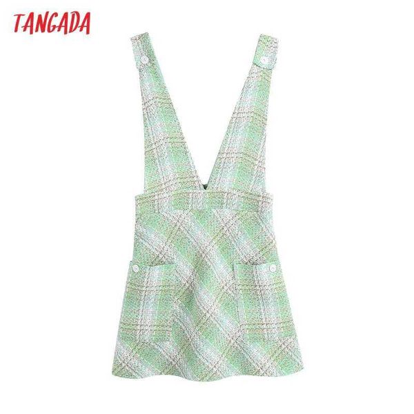 tangada fashion green tweed strap dresses for women back zipper female casual short dress be929 210609, Black;gray
tangada fashion green tweed strap dresses for women back zipper female casual short dress be929 210609, Black;gray