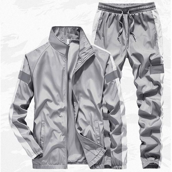 men's tracksuits tracksuit men two piece clothing sets casual reflective jacket+pants men`s sportswear gym joggers sweatsuits man track, Gray
men's tracksuits tracksuit men two piece clothing sets casual reflective jacket+pants men`s sportswear gym joggers sweatsuits man track, Gray