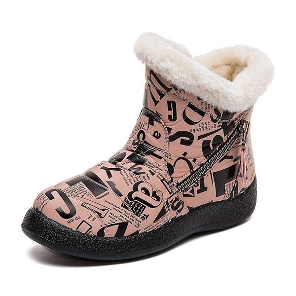 boots women's waterproof female alphabet fashion winter snow women warm plush footwear flats ankle shoes drop, Black
boots women's waterproof female alphabet fashion winter snow women warm plush footwear flats ankle shoes drop, Black