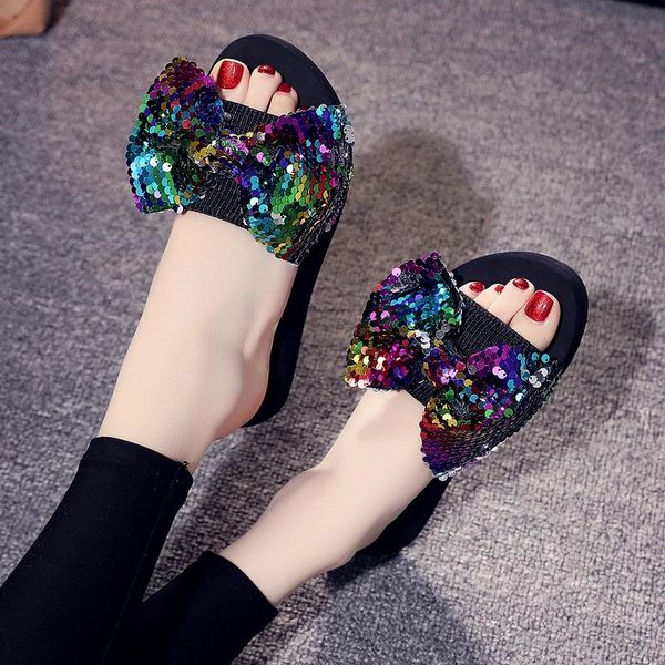 slippers woman pu leather bling women butterfly knot beach sandals female slip on flip flops ladies fashion flat summer 2021, Black
slippers woman pu leather bling women butterfly knot beach sandals female slip on flip flops ladies fashion flat summer 2021, Black