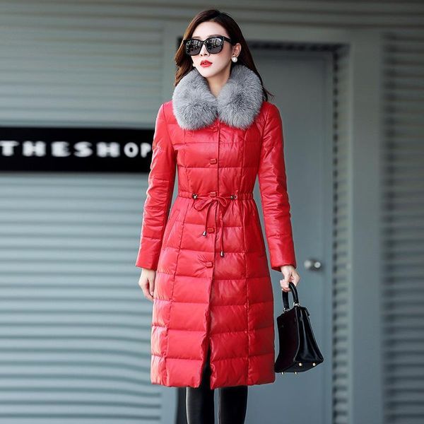 women's leather & faux sheepskin genuine women jacket plus size fur collar winter duck down coat chaqueta mujer m9888 yy628 5bx9, Black
women's leather & faux sheepskin genuine women jacket plus size fur collar winter duck down coat chaqueta mujer m9888 yy628 5bx9, Black