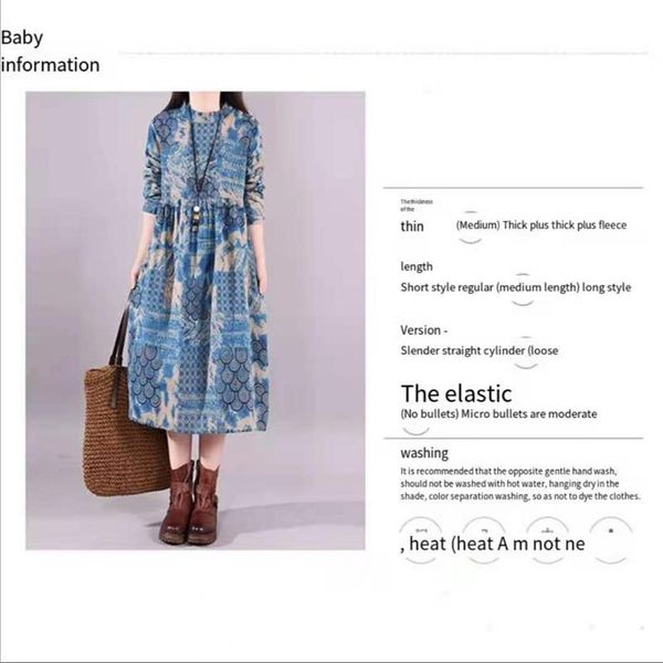 casual dresses 2021 spring style literary print long-sleeved skirt loose temperament hedging cotton and linen dress, Black;gray
casual dresses 2021 spring style literary print long-sleeved skirt loose temperament hedging cotton and linen dress, Black;gray