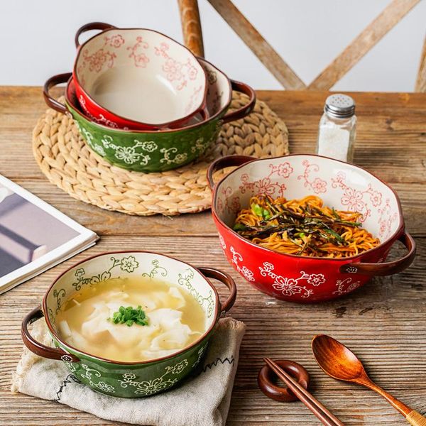 bowls hand painted soup bowl household large ceramic salad ramen double ear japanese style instant noodle
bowls hand painted soup bowl household large ceramic salad ramen double ear japanese style instant noodle