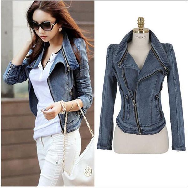 women's jackets spring autumn women clothing cowboy coat fashion loose long sleeve leisure big yards short female denim jacket g286, Black;brown
women's jackets spring autumn women clothing cowboy coat fashion loose long sleeve leisure big yards short female denim jacket g286, Black;brown