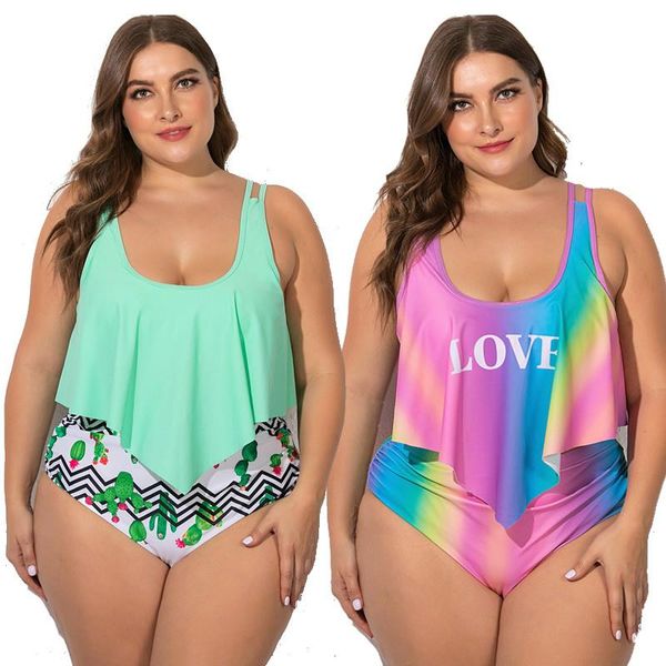 women's swimwear 2021 summer plus size two pieces bikinis set ruffle big swimsuit large female swimming suits 5xl, White;black
women's swimwear 2021 summer plus size two pieces bikinis set ruffle big swimsuit large female swimming suits 5xl, White;black